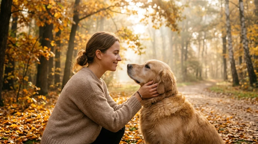 Sonhar com cachorro mordendo a mão no mundo espiritual (AI Generated Image)